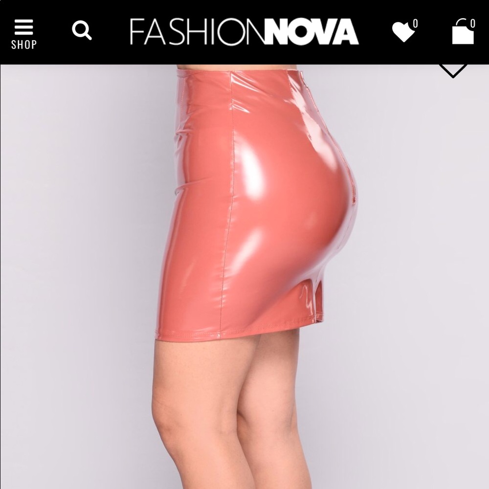 Fashion Nova latex skirt